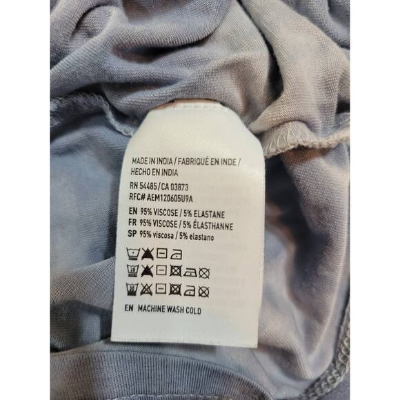 American Eagle Top Soft Sexy Size XS Blue White Tie Dye Bell Sleeve Blouse - Picture 4 of 9